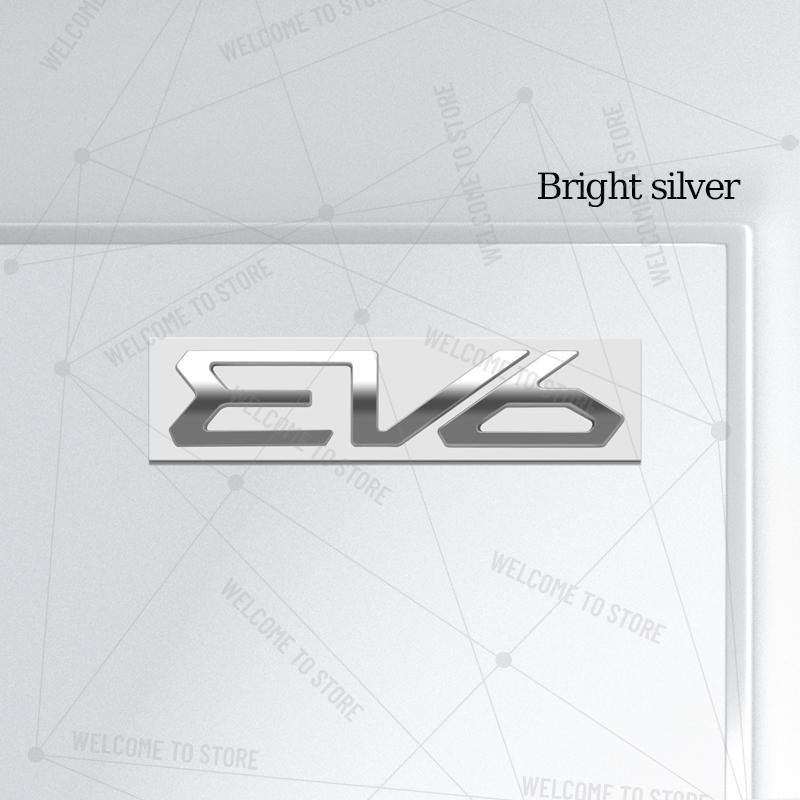 AANA1 Car Styling For KIA EV6 GT-Line EV Electric Logo Metal 3D Letter Rear Trunk Decals Emblem Badge Glossy Black Decor Accessories