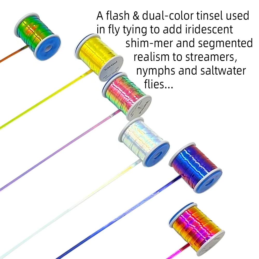 2 мм 2 тона материал для вязания мушек плоский майларовый мишурный для стримера флэшбэк нимфы комариное тело ребро рыболовная приманка