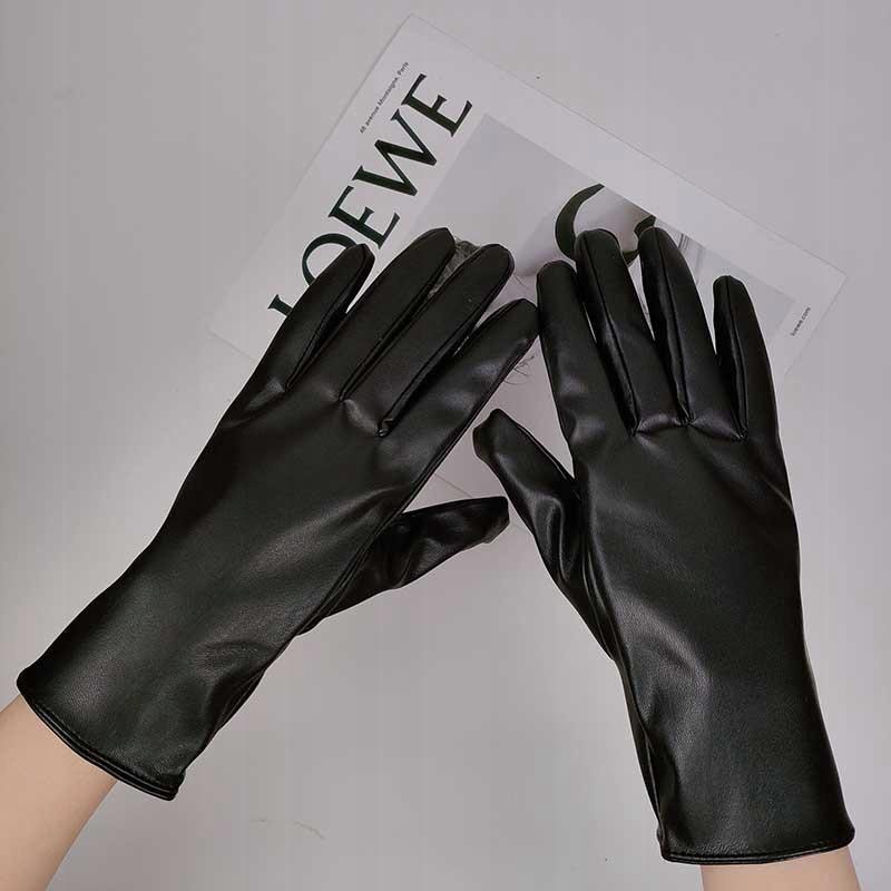 black women' leather GLOVES for autumn/winter, stylish and elegant