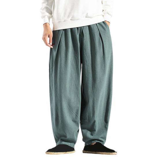 Мужские штаны-шаровары, свободные, быстросохнущие, на шнурке, с эластичной резинкой на талии, с широкими штанинами, мягкие, однотонные, для спортзала