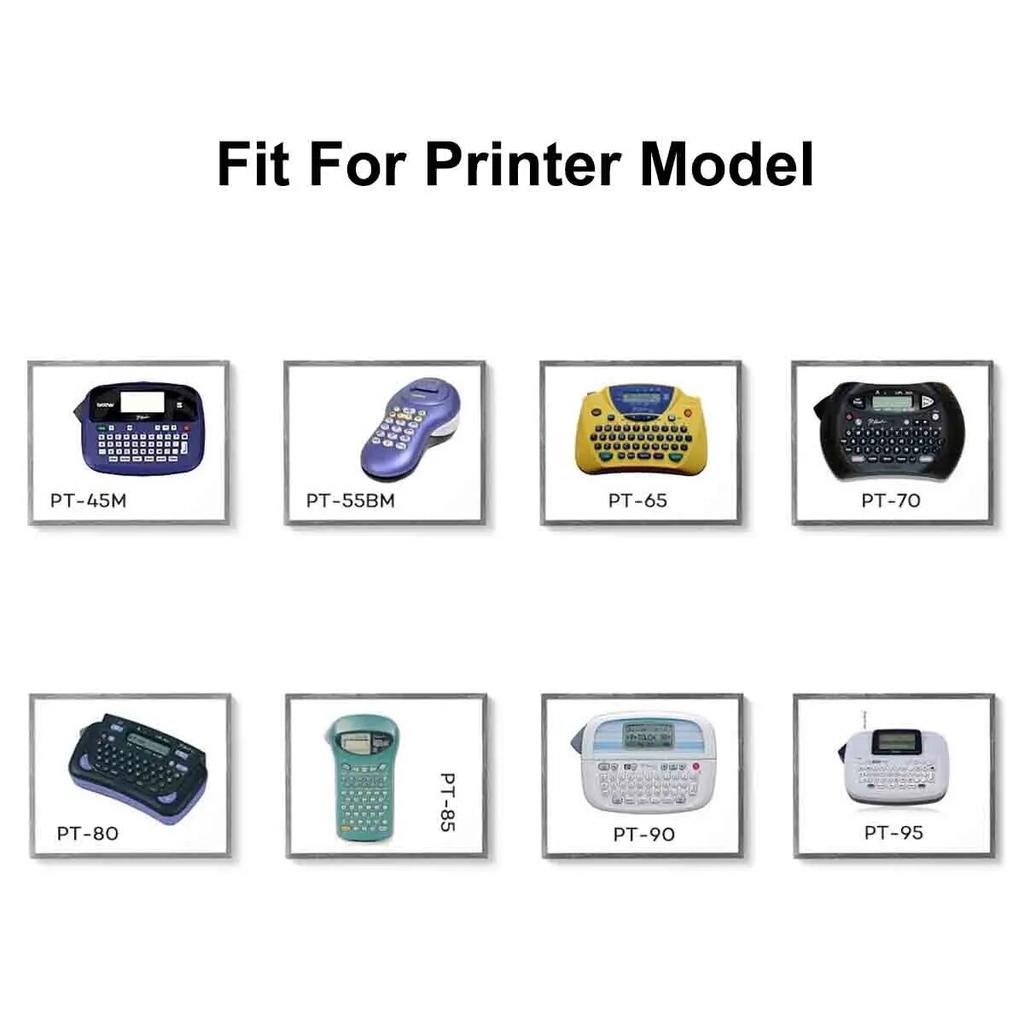 5Pack 12MM Label Tape Compatible Brother Mk 631 MK 631 M-K631 Black On Yellow Ribbon for Brother P Touch Label Maker PT-65 PT-70