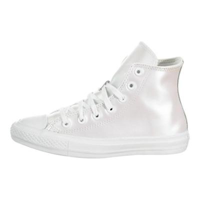 Кеды Chuck Taylor All Star из иридисцентной кожи хайтопы женские серебристые 566094C