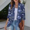 Женский кардиган, свободная повседневная кружевная рубашка с короткими рукавами и принтом, верхнее пальто