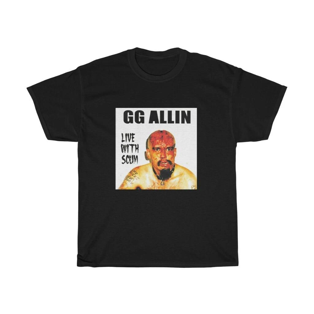 Футболка GG Allin Панк-рок Группы Унисекс Взрослый Хлопковая Футболка