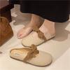 Fairy Style Bow Bag Head Half Slippers Female Summer Wear 2025 New Fashion Soft Bottom French Out Cool Slippers
