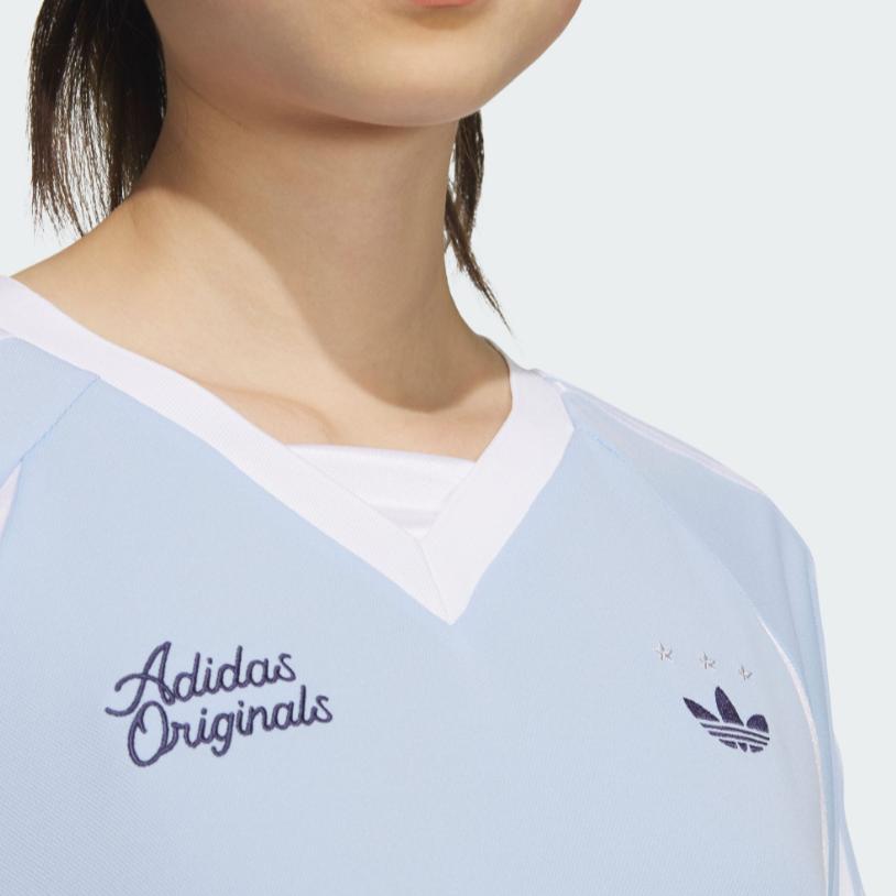 adidas Originals x Спортивная футболка женская Глянцевая отделка Синий JD1133