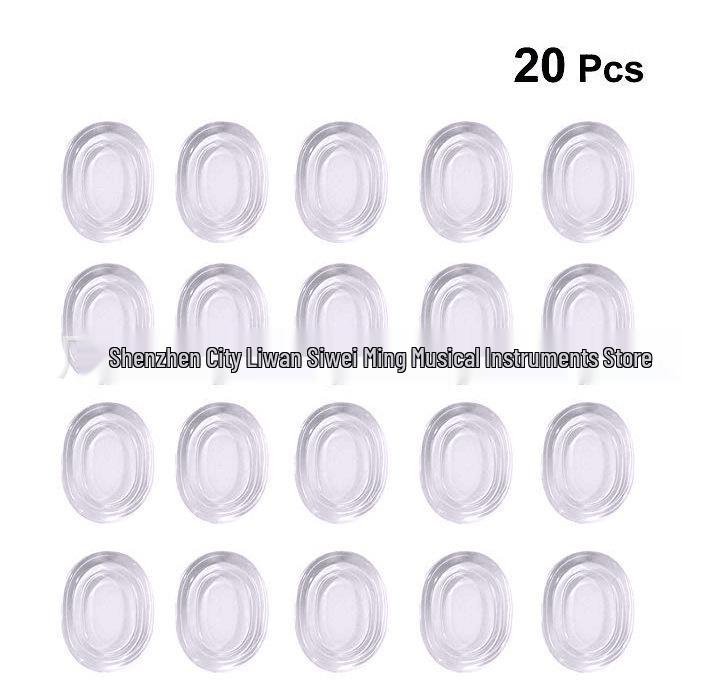 Transparent Drum Rack Mute Sticker and Shock Absorbing Silicone Pad for Snare Drum Stand.