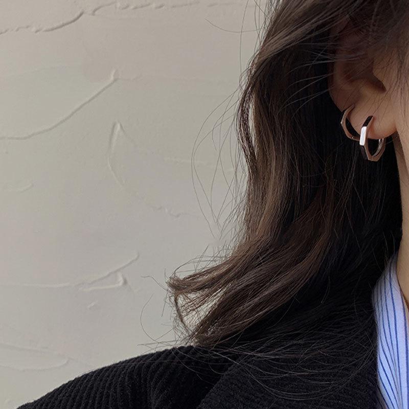 New 2020 Internet Celebrity Style: 925 Sterling Silver Earrings for Women - Simple, All-Match, Cold Style