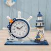 Mediterranean Style Desktop Clock Ornaments European Living Room Bedroom Bedside Desk Clock Office Desktop Home Creative Clock