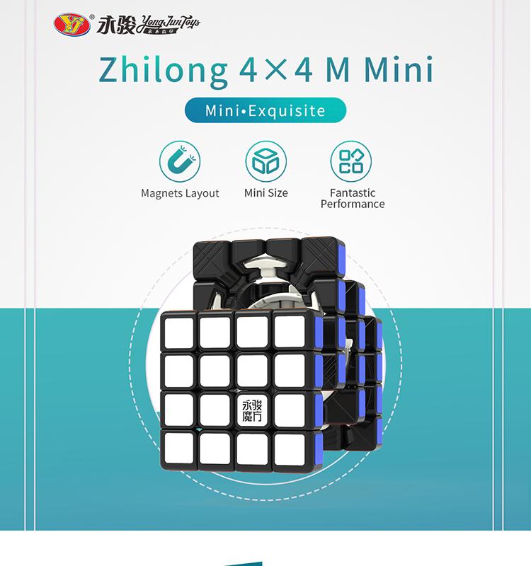 Non-Toxic Yongjun Zhilong Mini 4X4X4 Magnetic Speed Cube Professional Magic Cubes Puzzle Toys 4X4 Cubo Magico