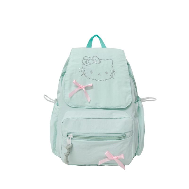 Весенне-летняя новинка рюкзак Hello Kitty большой вместимости милый свежий простой модный бант женская сумка для поездок на работу
