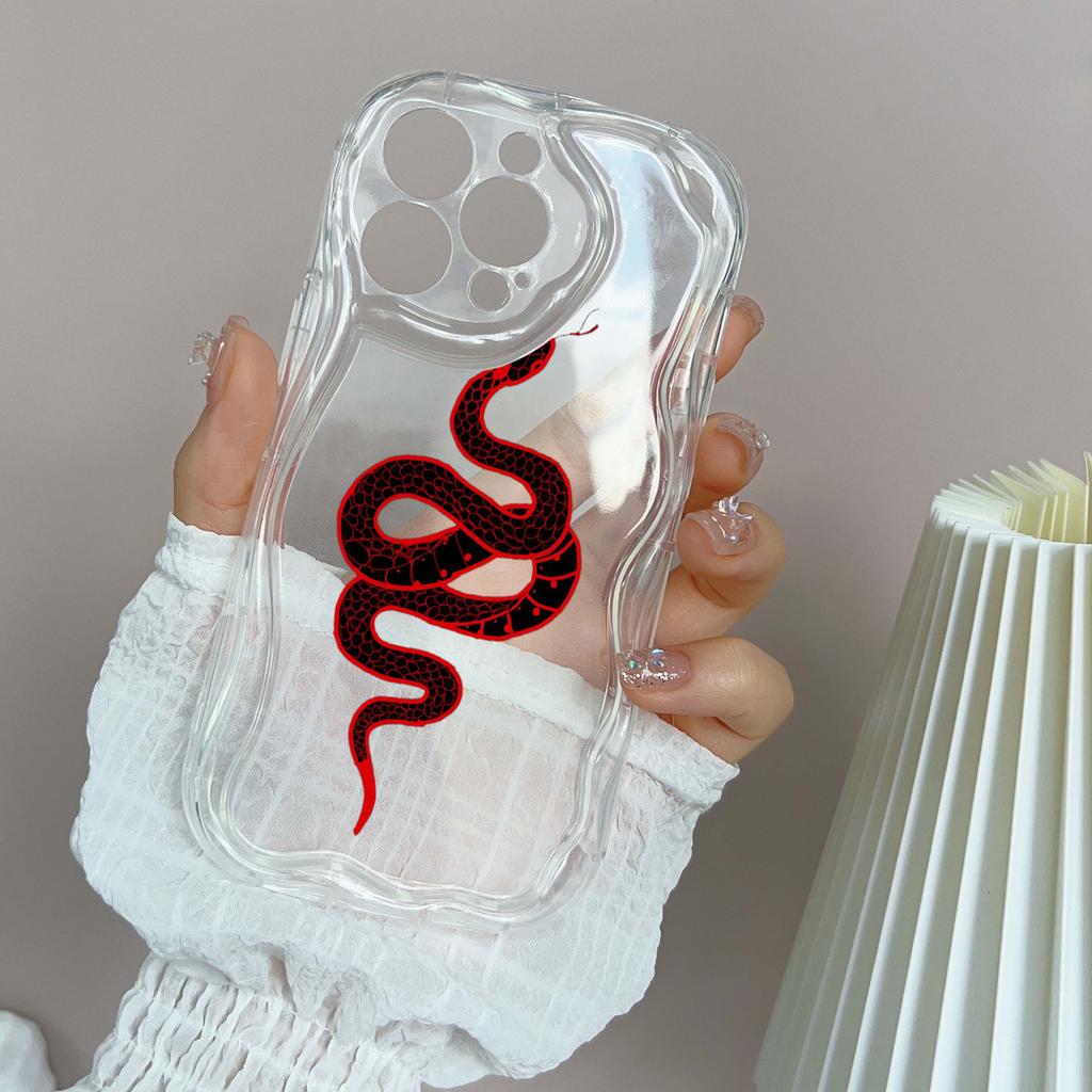 N73 Мягкие волнистые чехлы для телефонов со змеиным дизайном из черного золота для Samsung A54 A34 A13 A14 S23 S24 Ultra Xiaomi Redmi Note13 Realme Infinix, защитный бампер