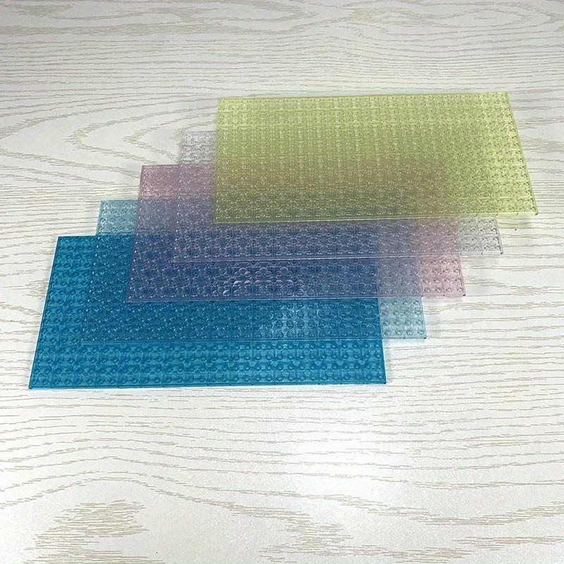 Transparent Base Plate Double-Sided Baseplate for Figures Building Blocks Toys Leduo Kid City Plates Plastic Blocks