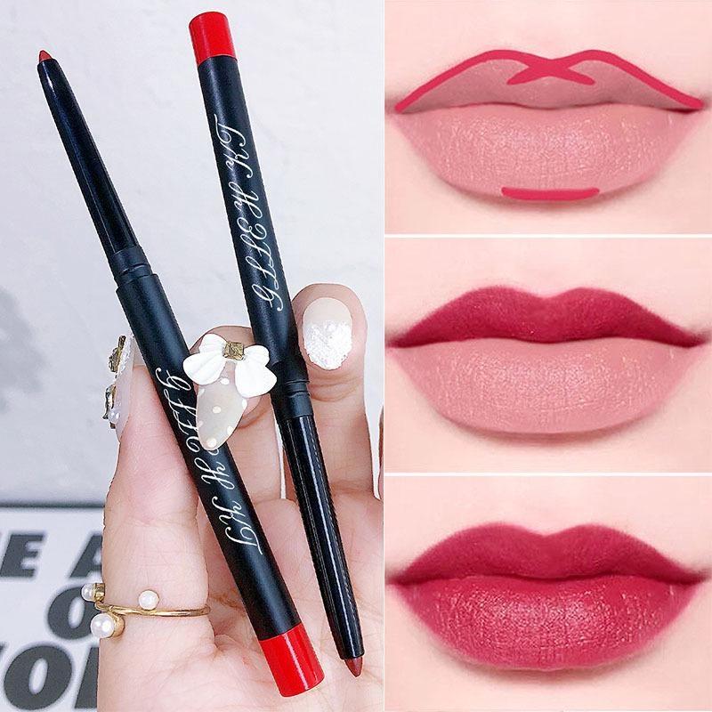 Водостойкая матовая подводка для губ, красный контурный оттенок, губная помада, стойкая антипригарная чашка, увлажняющая косметика для губ
