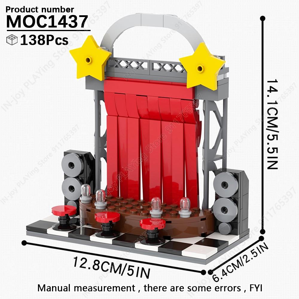 MOOXI Игровые Фигурки Медведей Хоррор Набор Сцены Офисной Сцены Модель Набор MOC Детали Конструктор Игрушки Для Детей Подарок на День Рождения