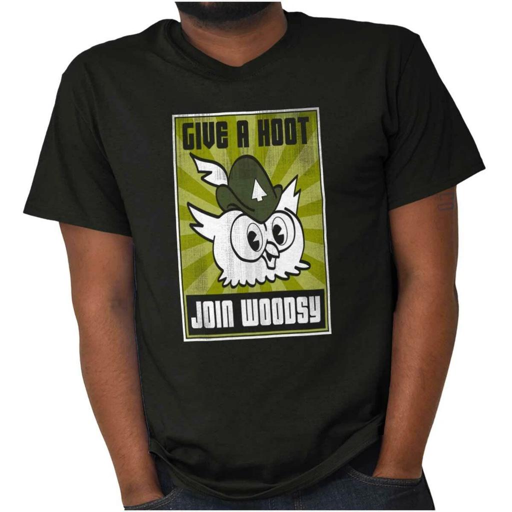 Join Woodsy Owl Give A Hoot Forest Service Womens or Mens Crewneck T Shirt Tee