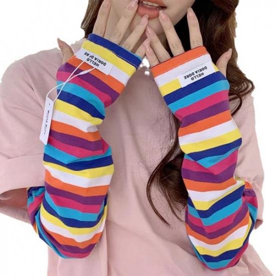 Women Sunscreen Sleeve UV Arm Protection Cycling Driving Ice Sleeves Sunblock