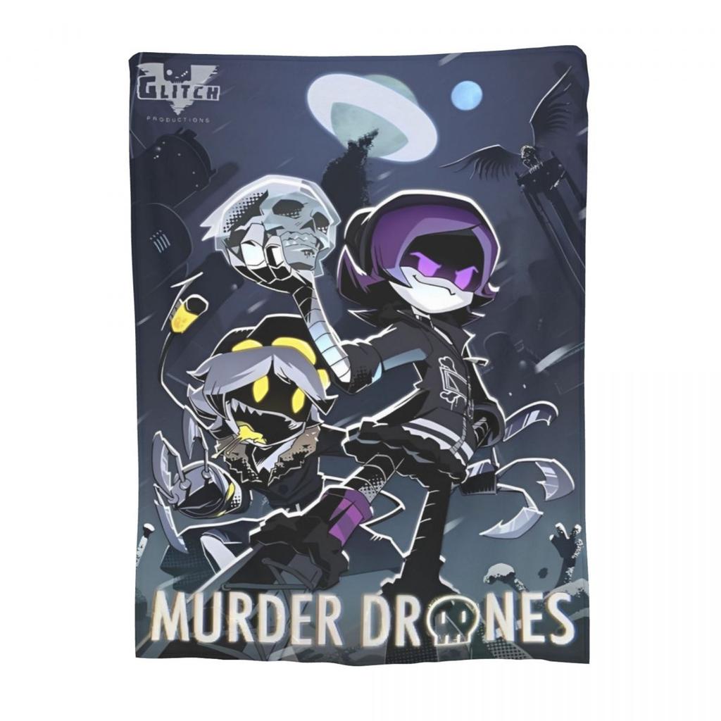 Murder Drones Uzi Doorman Knitted Blanket Coral Fleece Plush Tv Series Soft Throw Blankets for Outdoor Travel Bedroom Quilt