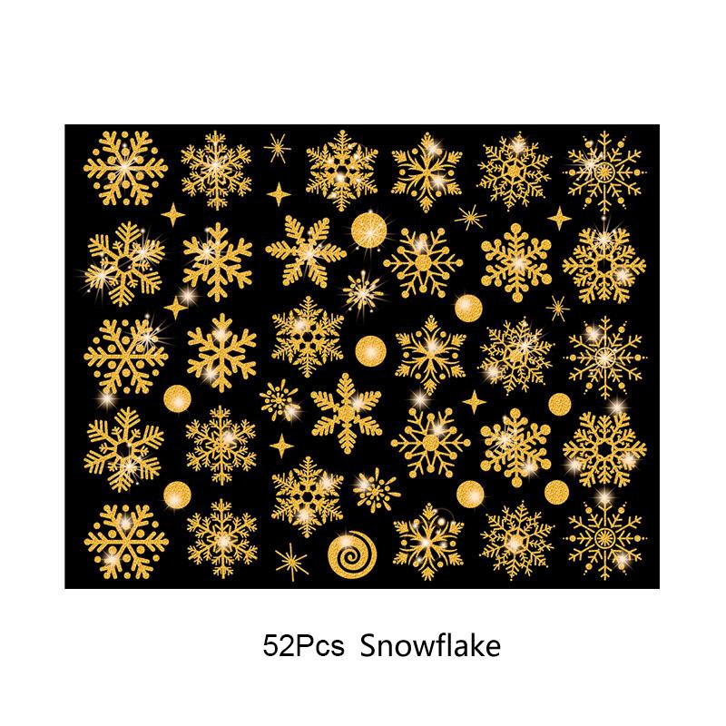 Снежинка наклейка на окно съемные наклейки на окна блестящие серебряные золотые рождественские наклейки