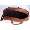 Handmade Cowhide Leather Duffel Bag: Large Animal Print Travel Bag