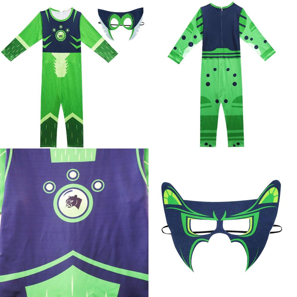 Wild Kratts Creature Power Suit Costume For Kids With Green Navy Jumpsuit And Mask