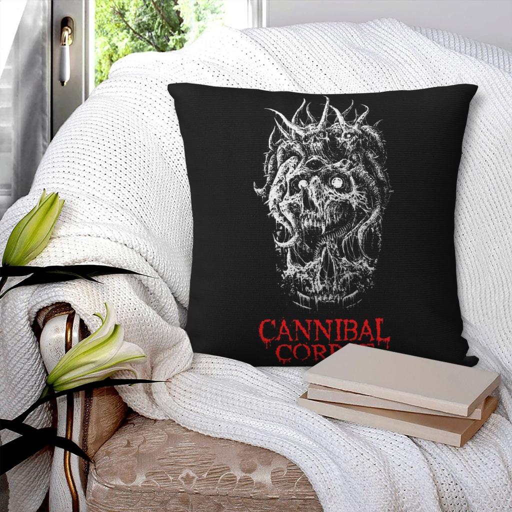 Cannibal Corpse Metal Skateboard Square Pillowcase Pillow Cover Cushion Zip Decorative Comfort Throw Pillow for Home Sofa