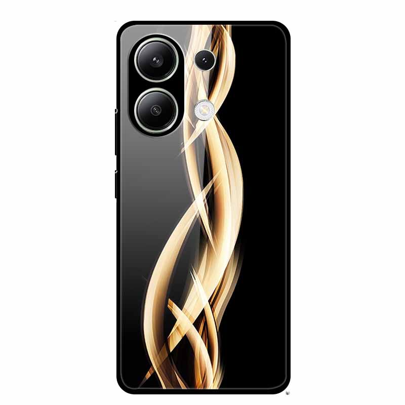 Стеклянный чехол для Xiaomi Redmi Note 13 Чехол Мягкий бампер Закаленное стекло Жесткая задняя крышка Для телефона Redmi Note 13 Pro Чехол Funda Coque