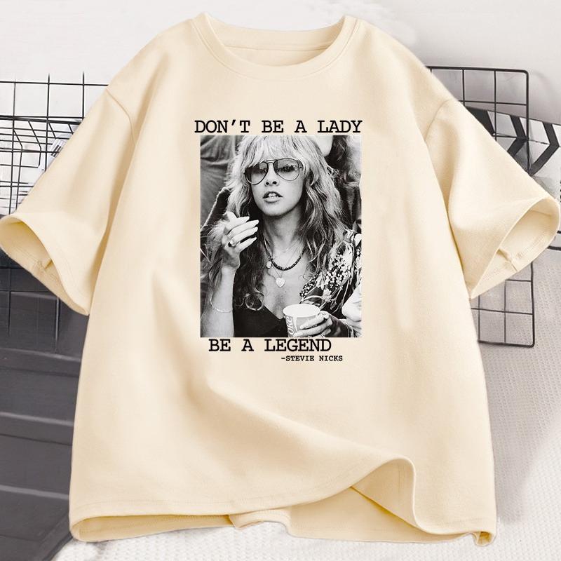 Dont Be A Lady Be A Legend Tshirt Vintage Hip Hop Graphic T Shirts Cotton Unisex Short Sleeve Tshirt Harajuku Streetwear Tops