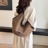 Versatile Lazy Wind Tote Bag New Underarm Shoulder Large Capacity Niche New Fashion Canvas Bag Knitted Bag