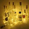 Solar Wine Bottle Light With Cork LED String Lights Fairy Lights Garland Christmas Party Wedding Bar Decoration Copper Wire