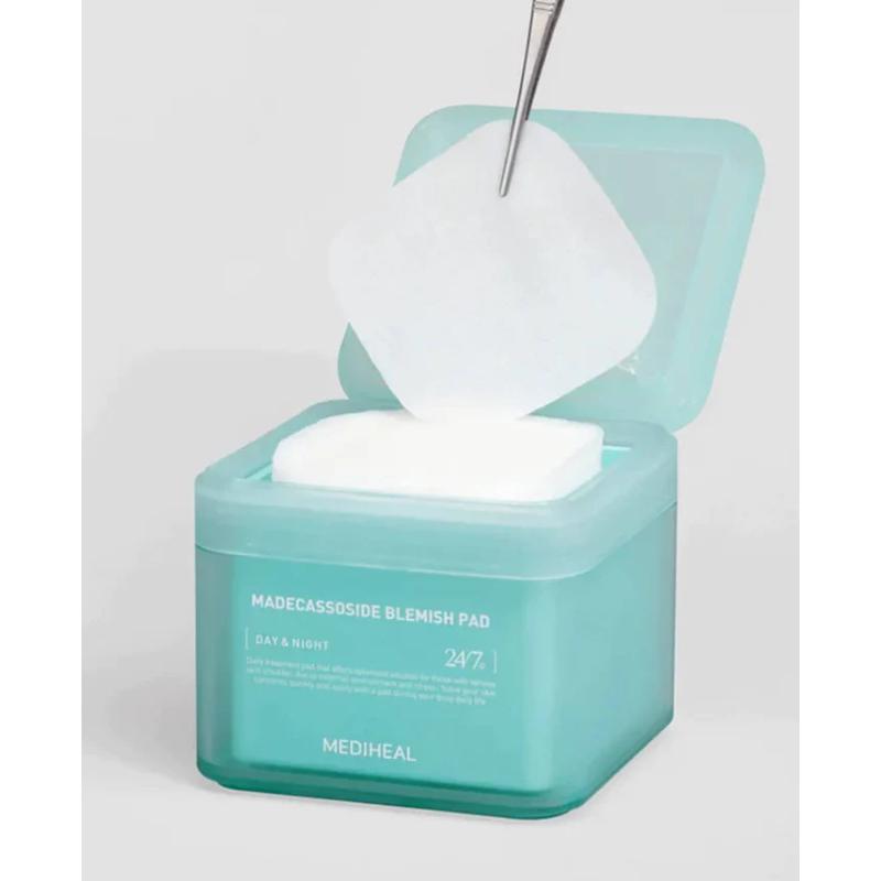 Mediheal Madecassoside Хлопковые подушечки для лица Тонер-подушечки с центеллой азиатской для улучшения неровного тона кожи 100 подушечек