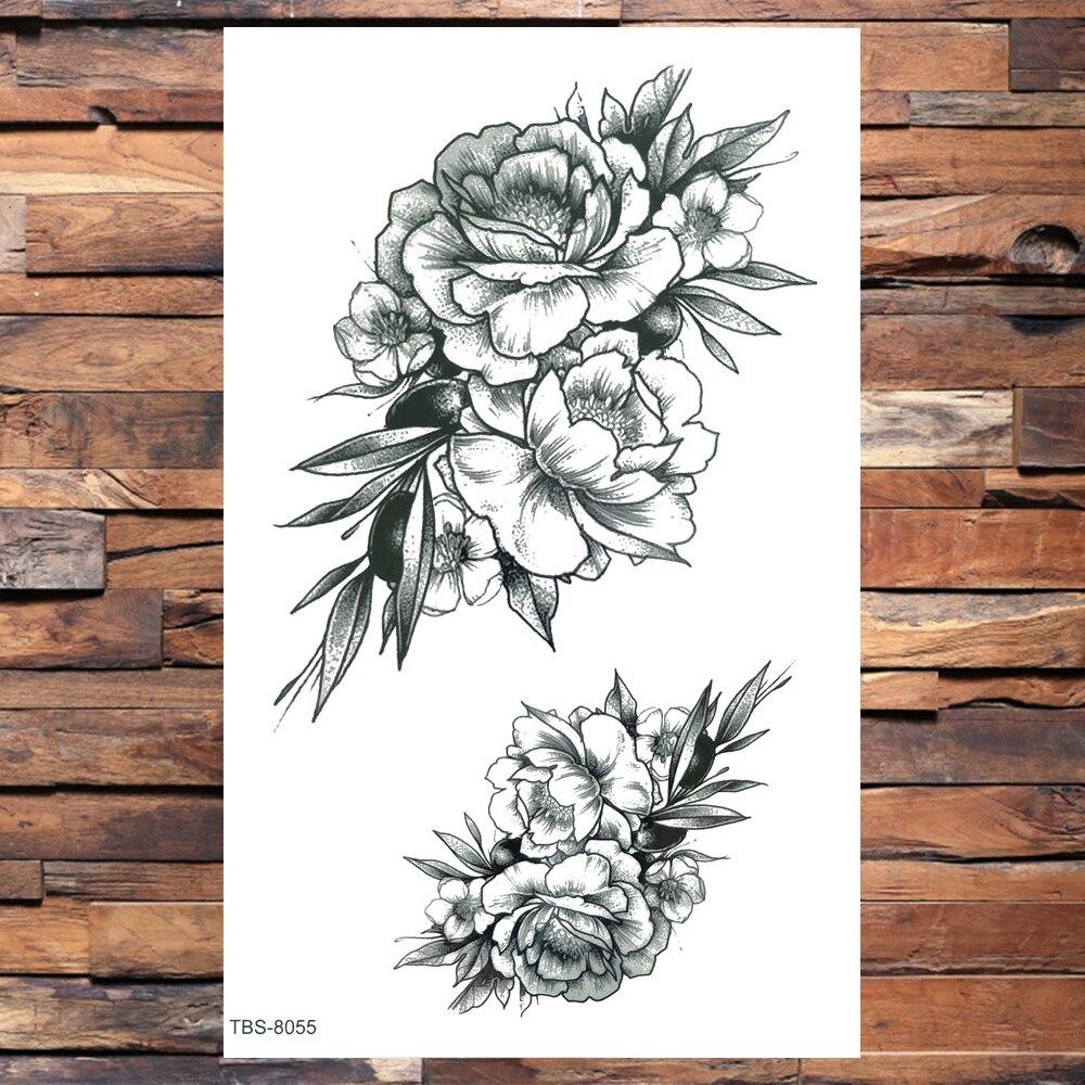 Realistic Dragons Fake Temporary Tattoo For Men Women Tribe Tigers Tattoos Stickers Spray Wolf Flowers Waterproof Tatoo Body Art