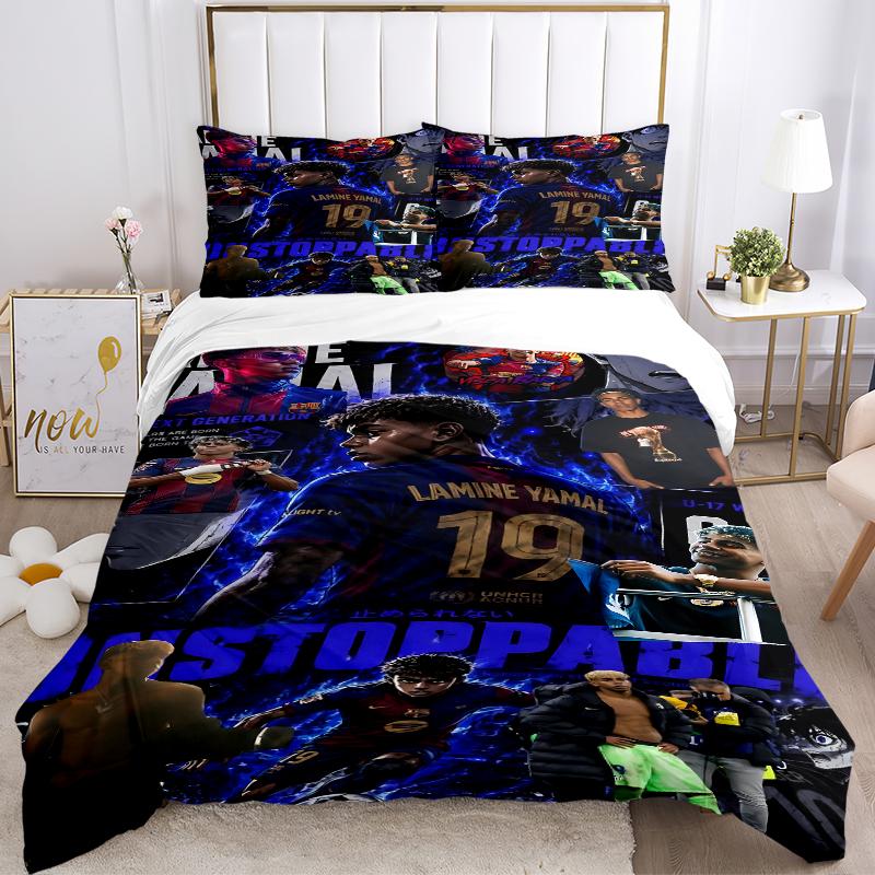3Pcs Unstoppable Soccer Legend Bedding Sets For All Sizes New 3D Printed Bed Cover Comforter Duvet Cover Pillowcase Bedroom Decoration