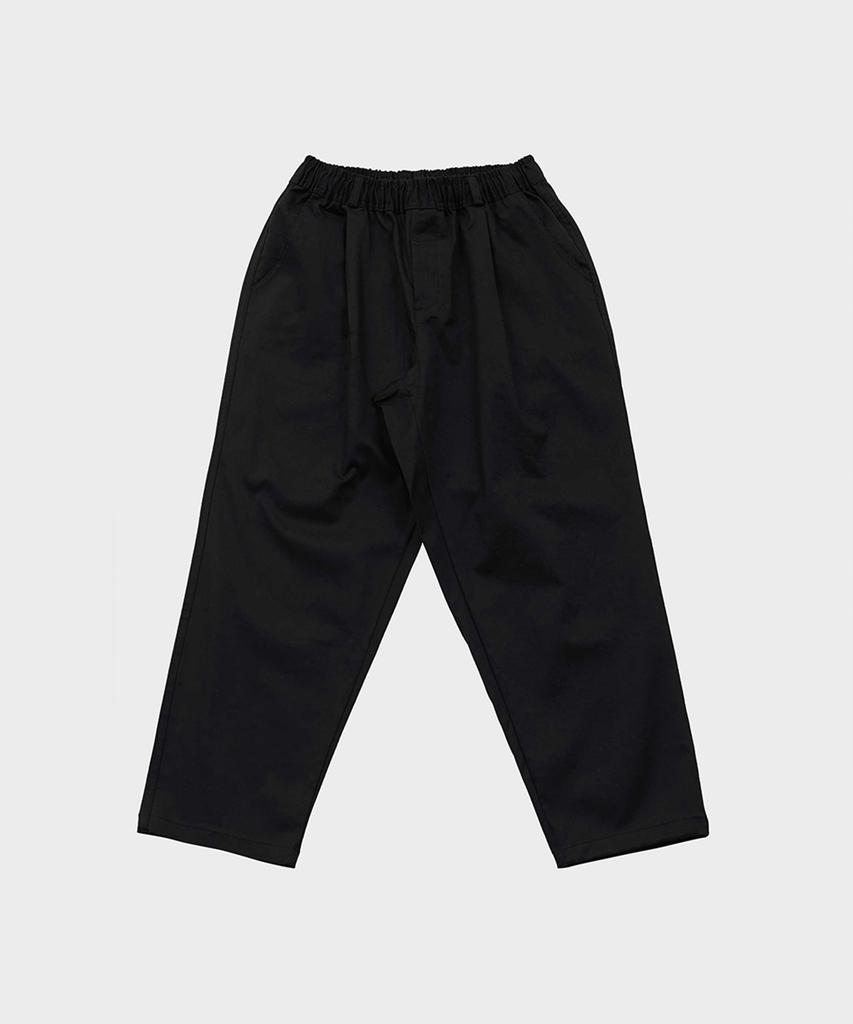 FFEFF STUDIO Cotton Wide Elastic Waist Pants (Black)
