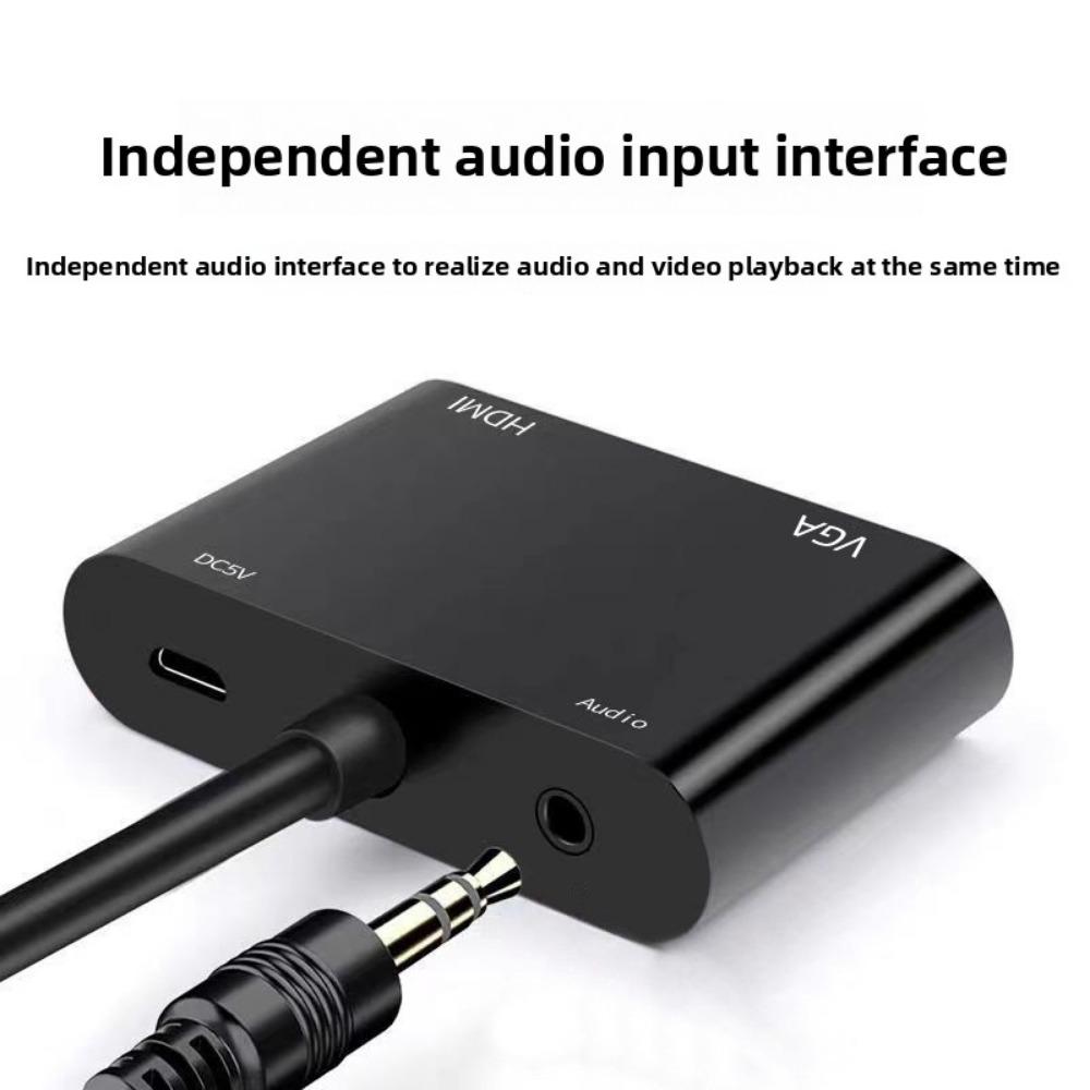 Кабель-конвертер HDMI-VGA с аудиоадаптером 2 в 1 для двух мониторов, ПК, ноутбуков, телевизоров, проекторов