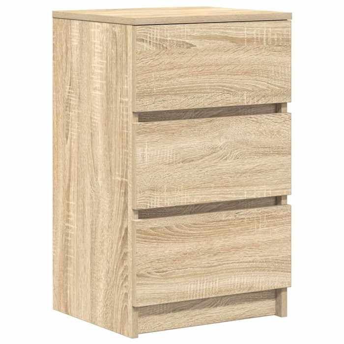VidaXL Bedside Table with 3 Drawers Sonoma Oak 39x35x65 Cm, Side Table, Bedside Cabinet, Side Table for the 861341