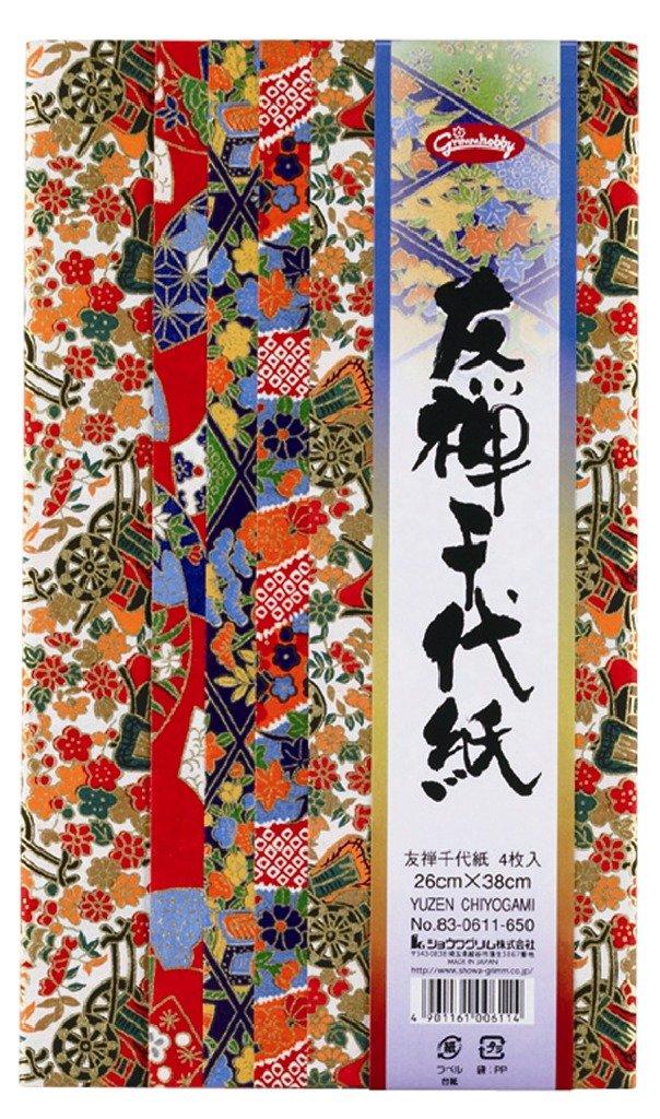 Showa Grim Chiyogami Wrinkled Paper Yuzen B4 Size 83-0611