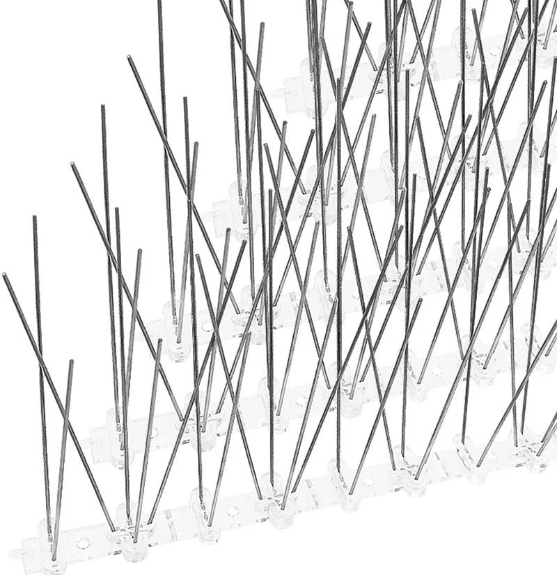 Pigeon Spikes Stainless Steel Bird Repeller Set Deterrent Anti Bird Pigeon Squirrel Cats Repellent for Garden Fence Roof