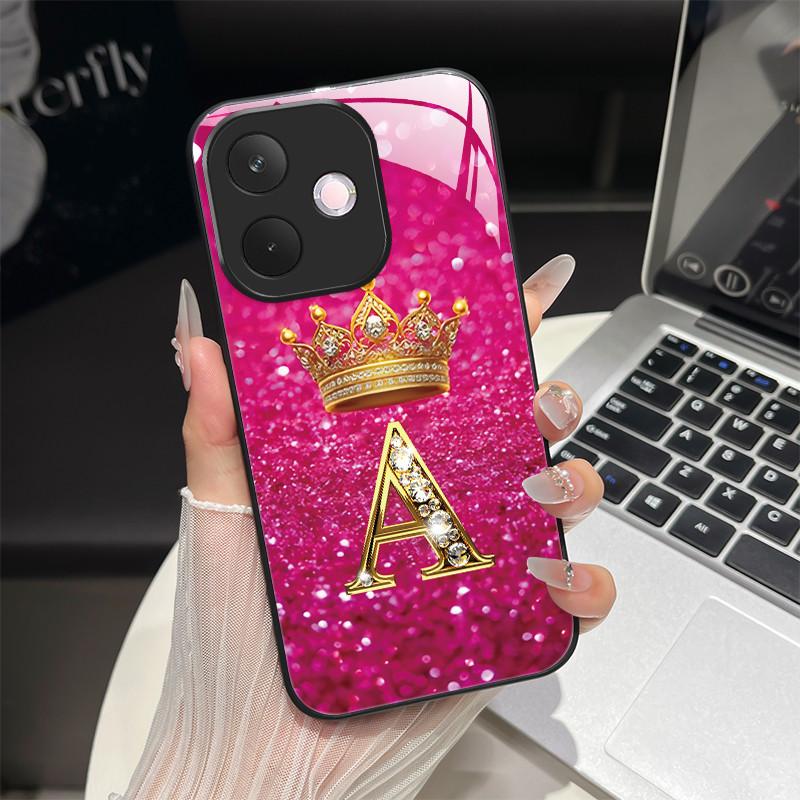 Чехол для OPPO A5 Pro 4G 5G Модный дизайн с буквами Жесткие закаленные стеклянные задние крышки для OppoA5 Pro A5Pro Ударопрочный корпус телефона