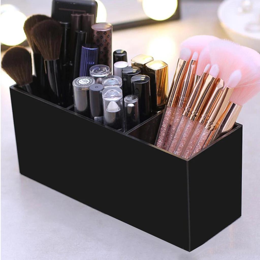 Table Acrylic Makeup Nail Art Brush Holder Cosmetics Storage Box Organizer Case Bag Brushes Organizer Make Up Tools Home Storage