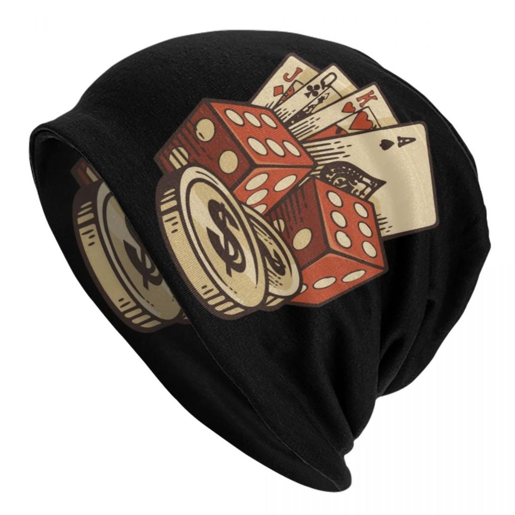 Крутые шапки с капюшоном для покера, вязаные шапки в стиле хип-хоп для женщин унисекс, осенне-зимние теплые шапки для азартных игр, карточные игры, шапки с черепами