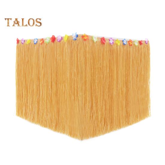 Юбка для стола в гавайском стиле, водонепроницаемая, тропическая, луау, красочная, с кисточками, для стола, летняя, пляжная, тематическая, алоха, вечеринка, украшение