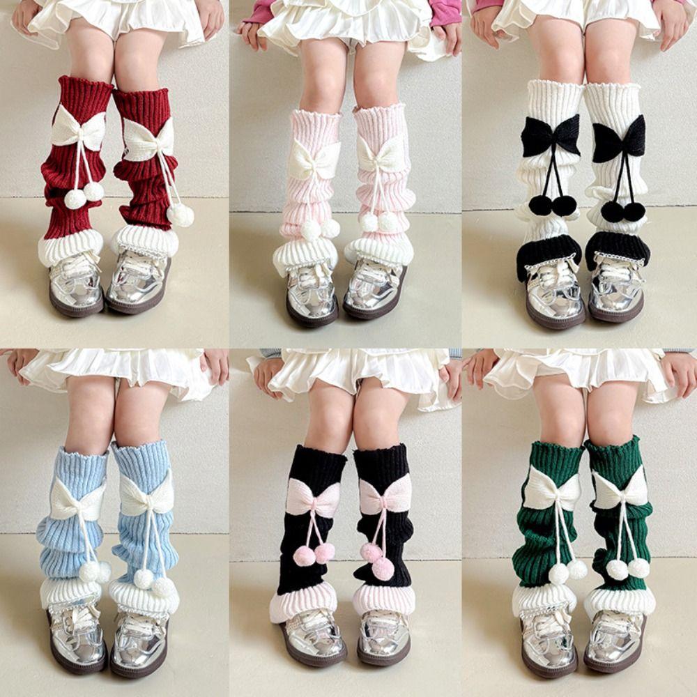 Ruffles Warm Leg Cover Bow Children's Long Socks Kawaii Leg Warmers Socks Y2k Girls