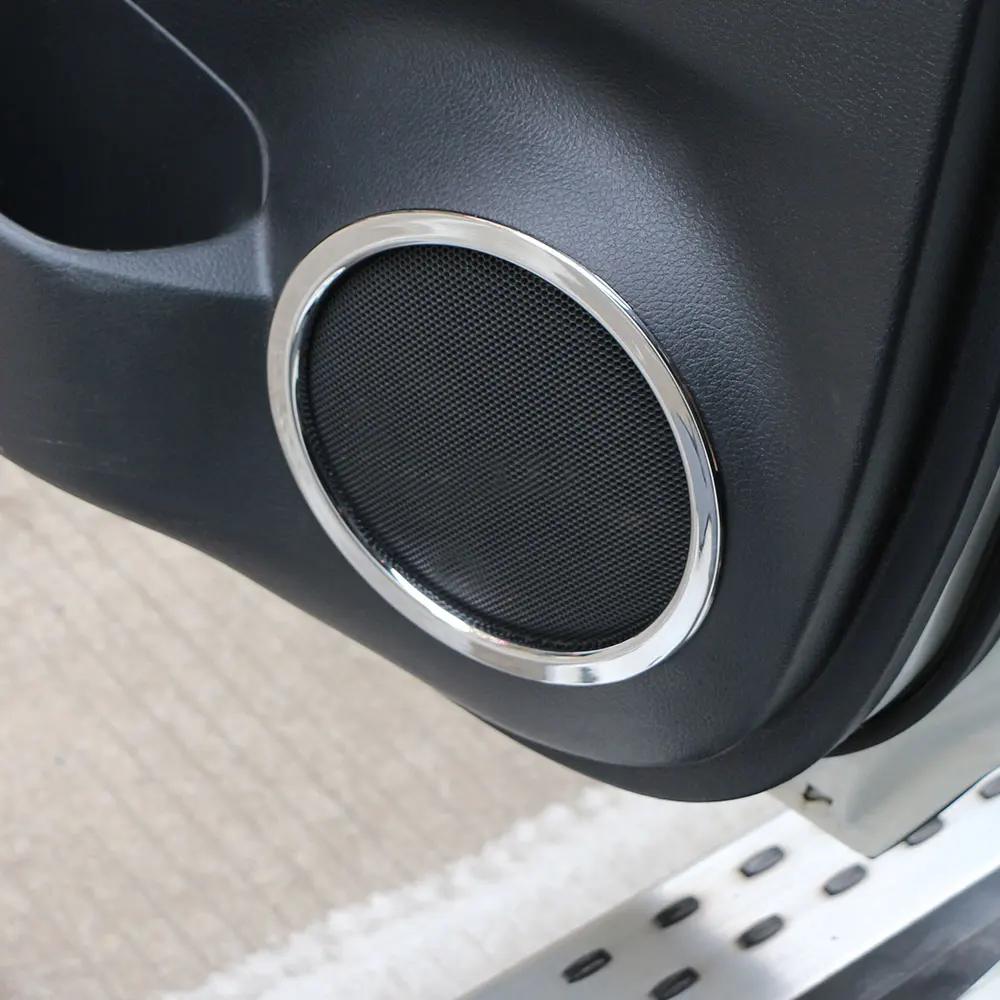 4Pcs ABS Stereo Cover Circle Sticker Accessories Car Door Radio Speaker Ring for Nissan X-Trail Xtrail T32 2014 - 2022