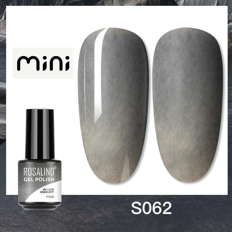 ROSALIND 150 цветов мини-гель-лак для ногтей, замачиваемый УФ-гель для ногтей, долговечная основа, верхний гель-лак, температура, кошачий глаз, блестящий гель для ногтей, клей