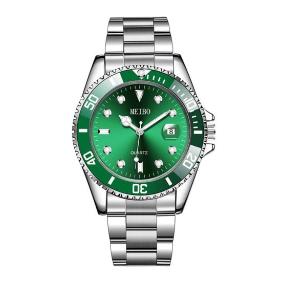 Мужские кварцевые часы с точным круглым циферблатом, водонепроницаемые, глубина 30 м, автоматическая дата, ударопрочный хронограф, ремешок из нержавеющей стали, мужские кварцевые наручные часы с автоматическим механизмом