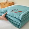 Однотонное одеяло с кондиционером, летнее, для одного человека, студенческое общежитие, одеяло с кондиционером, машинная стирка