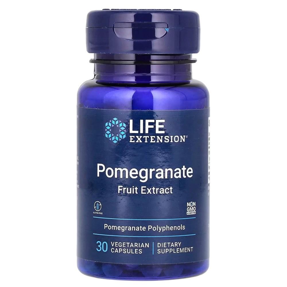 Life Extension Экстракт плодов граната 30 вегетарианских капсул 3 упаковки (30 таблеток) Ингредиенты: может подлежать | 3 упаковки по 30 таблеток