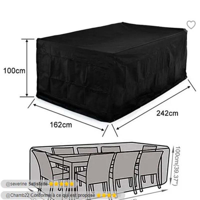 242 * 162 * 100cm 210d Oxford Cloth Protective Cover For Garden Furniture Table