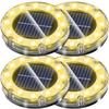 NFESOLAR LED Garden Lights, Solar-Powered, Waterproof, with Light Sensor, Stylish, for Outdoor Gardens, Entrances, and Outdoor Use (Set of 4)
